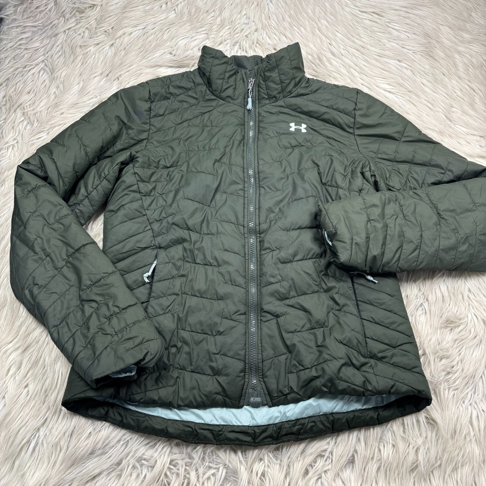 Under Armour ColdGear Women's S Fitted Green Reactor Jacket Puffer